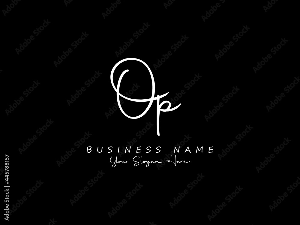 Letter OP Logo, signature op logo icon vector image design for business ...
