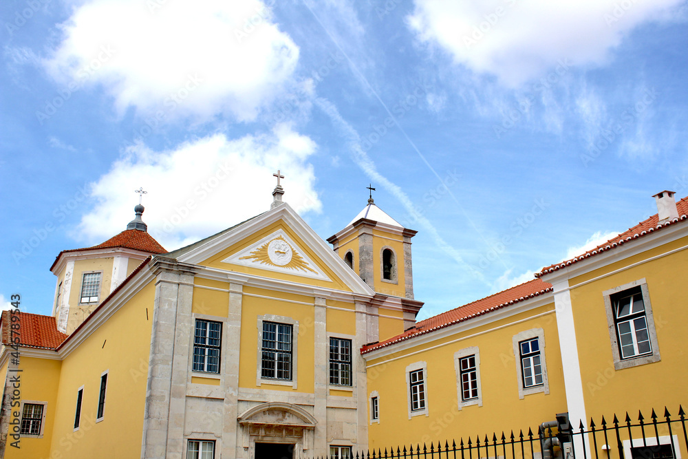 The Yellow Chapel of Nuno Álvares College in the district of Ajuda, historical region of western Lisbon