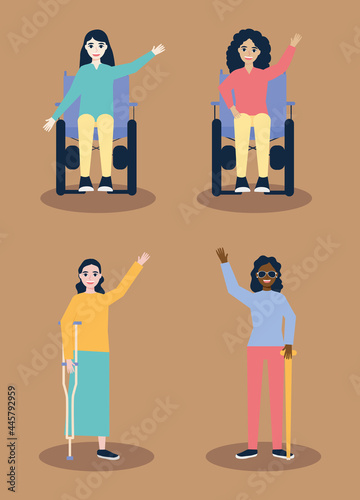 disabled women set