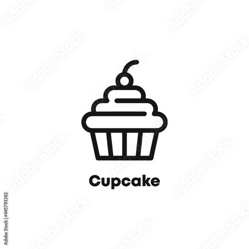 Cupcake illustration icon design
