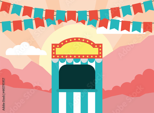 kiosk for selling tickets