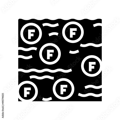 fluoridation water glyph icon vector. fluoridation water sign. isolated contour symbol black illustration photo