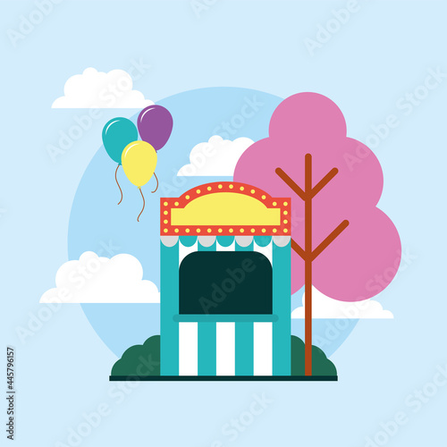 kiosk for selling tickets