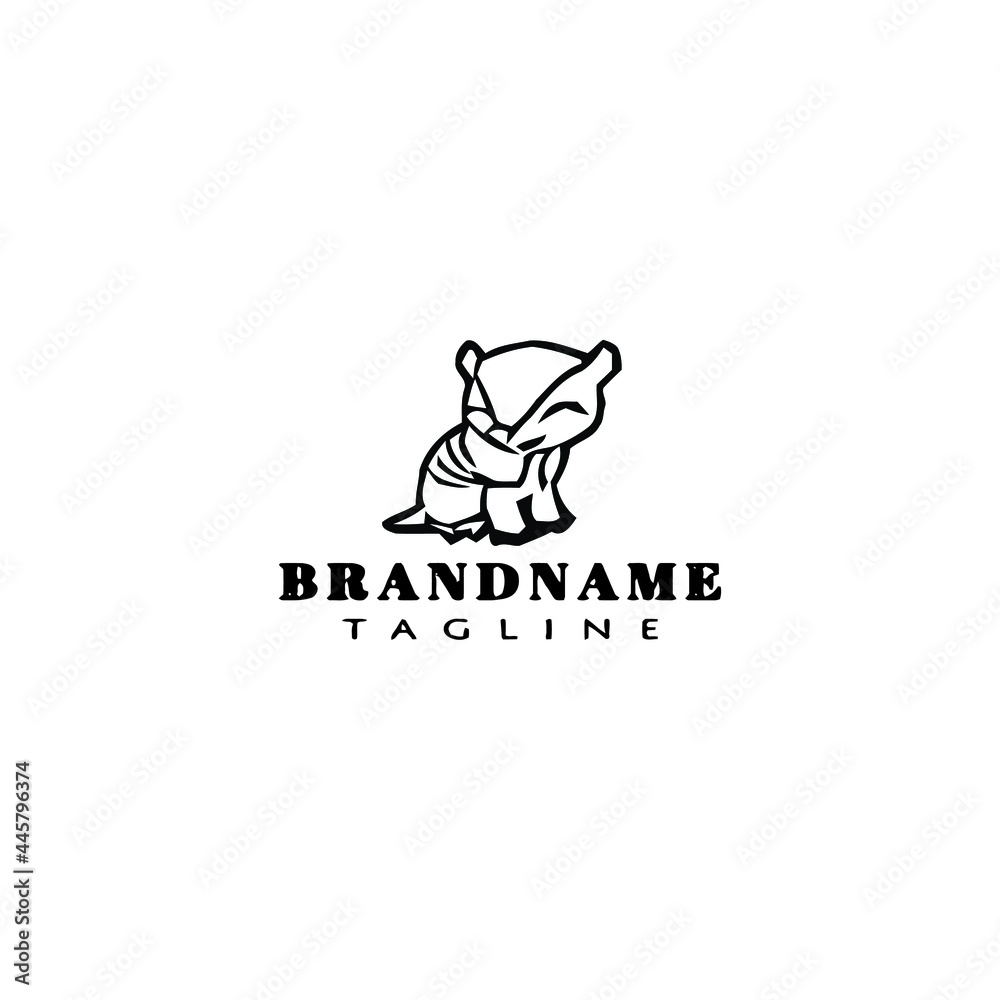 armadillo logo template icon flat vector illustration armadillo logo template icon flat vector illustration
