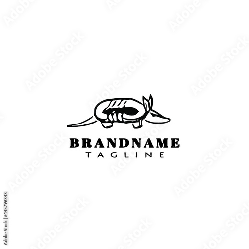 armadillo logo template icon design vector symbol