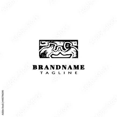 arm wrestling logo cartoon icon design template vector cute