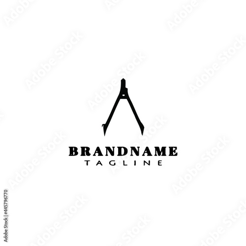 protractor architecture logo icon design vector illustration