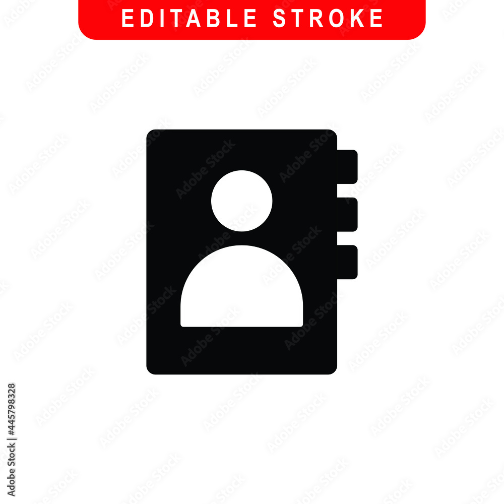 Adress Book Icon Adress Book Logo Vector Illustration Isolated On