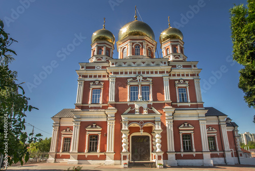 Church of Intercession of Most Holy Theotokos on mountains in Saratov. Russia