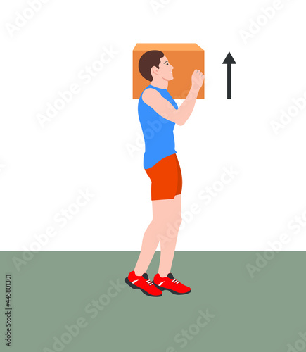 physics. the man who doesn't carry a box on his shoulders. a man carries a burden on his shoulders