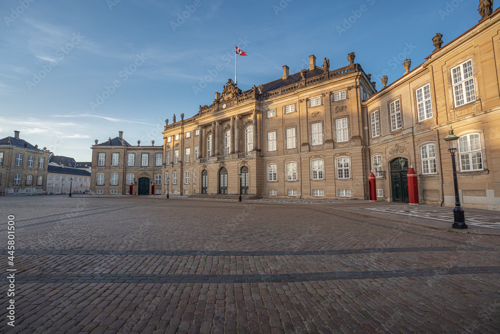 Amalienborg Palace - Frederick VIII's Palace, Crown Prince frederik official residence - Copenhagen, Denmark