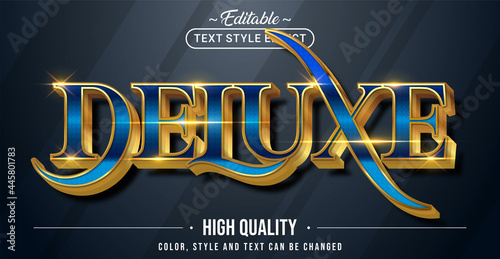 Editable text style effect - Deluxe text style theme.