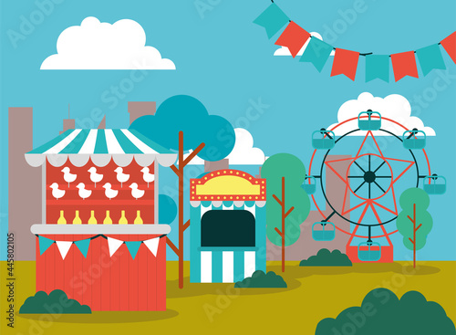 amusement park with ticket