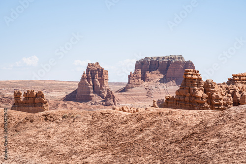 Goblin Valley State Park in Utah on a hot sunny day
