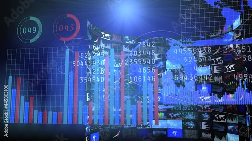 株価と地球儀のイメージ