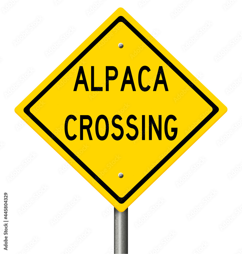 Rendered concept sign in the style of a yellow diamond road warning Rendered concept sign in the style of a yellow diamond road warning