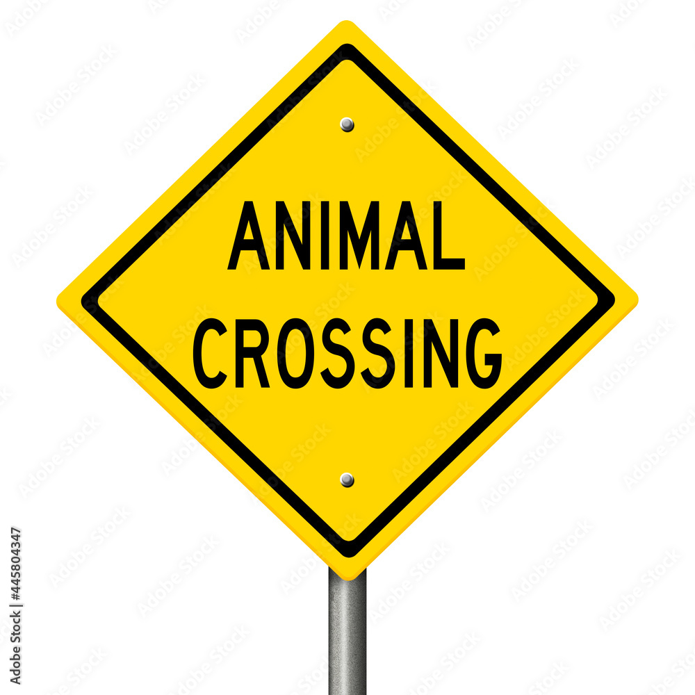 Rendered concept sign in the style of a yellow diamond road warning Rendered concept sign in the style of a yellow diamond road warning