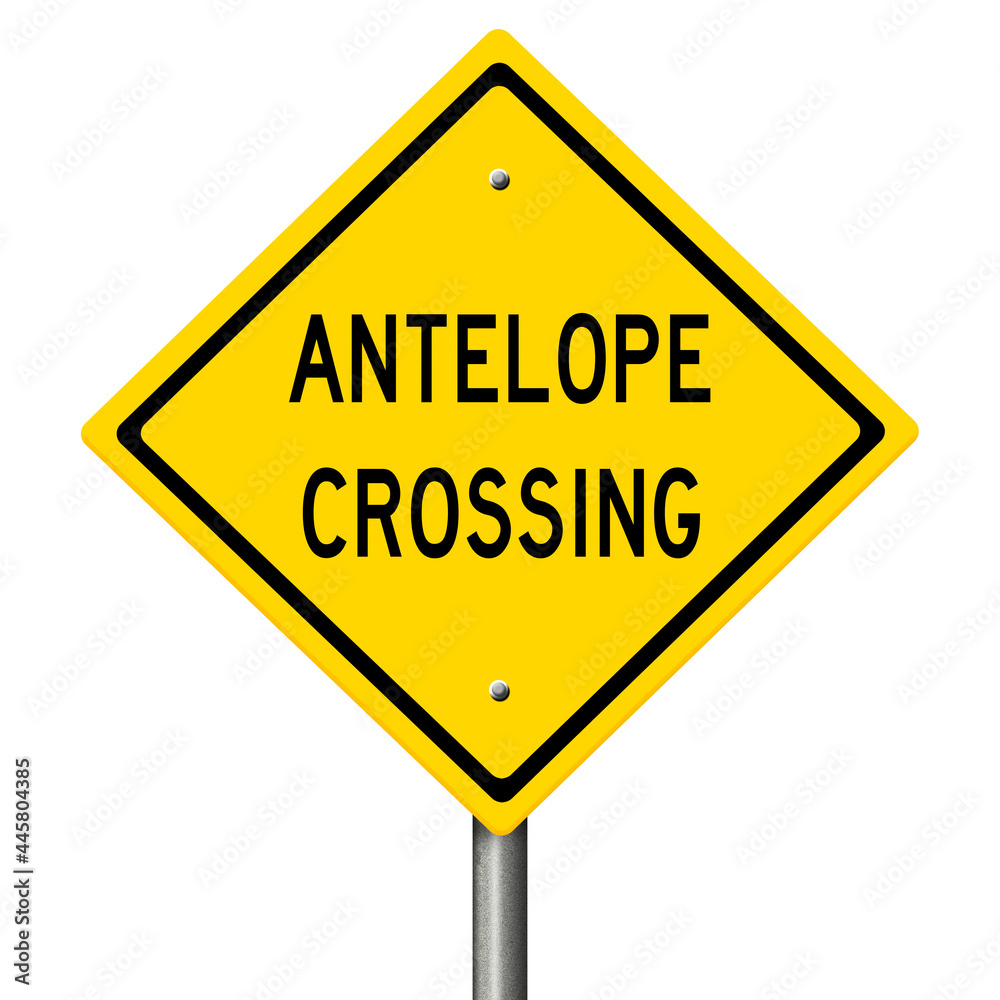 Rendered concept sign in the style of a yellow diamond road warning Rendered concept sign in the style of a yellow diamond road warning