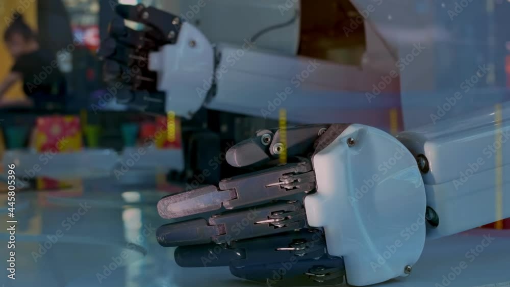 Robotic prostheses. The future belongs to robots. The mechanical arms of a robot similar to human hands are provided for viewing. Robotic prostheses. The future belongs to robots. The mechanical arms of a robot similar to human hands are provided for viewing.