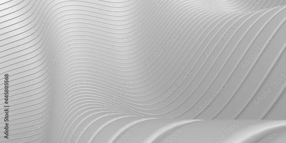 Naklejka premium White abstract liquid wavy background