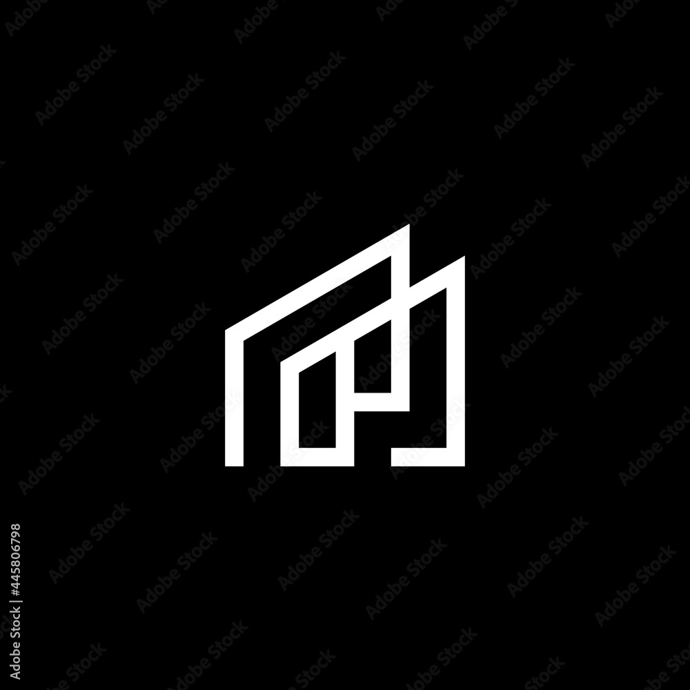 Real Estate Property Construction letter P Logo design Real Estate Property Construction letter P Logo design