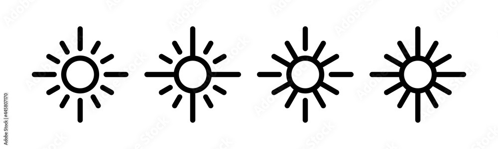 Vector graphic of sun icon colllection Vector graphic of sun icon colllection