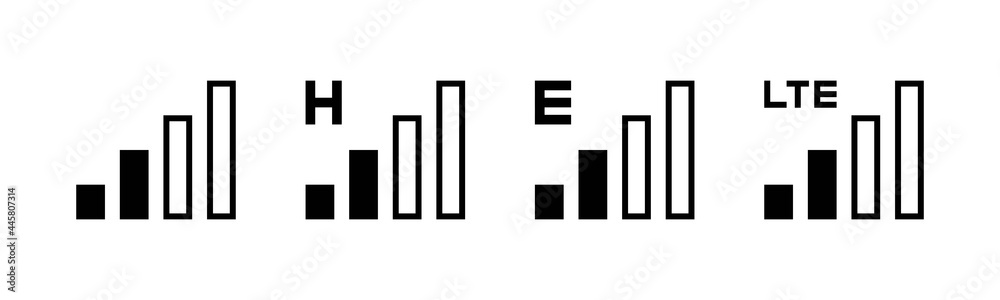 Vector graphic of signal icon collection Vector graphic of signal icon collection