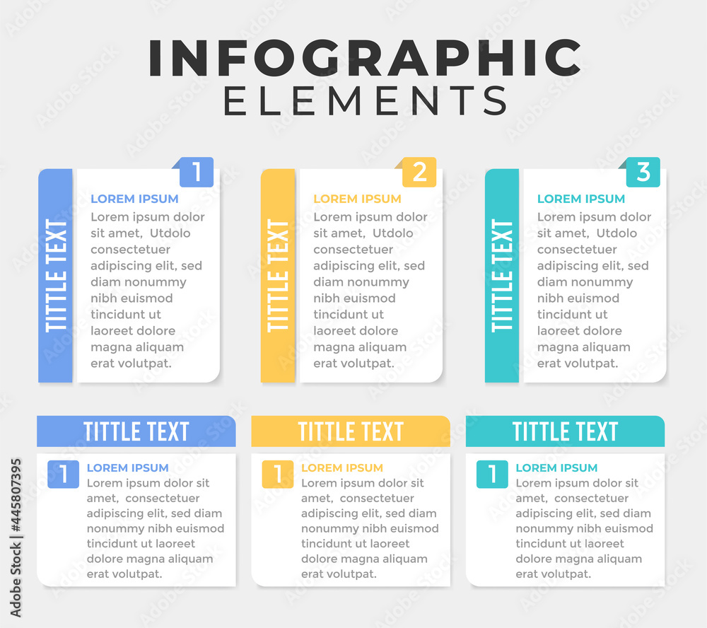 Modern infographics with four colors