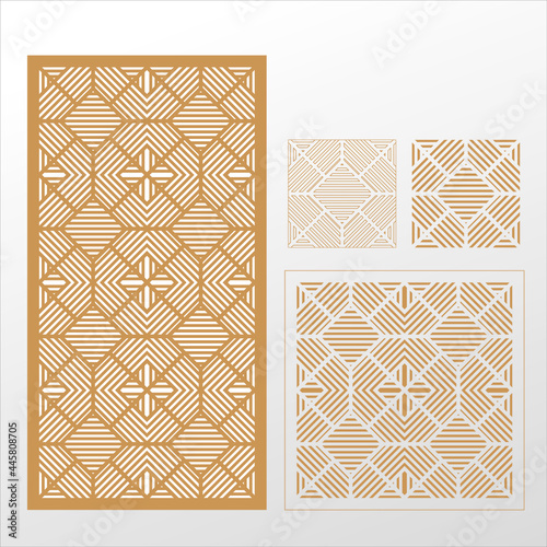 illustration of an pattern Design seamless design pattern for decorative Panel Laser cut -Baci0010A
