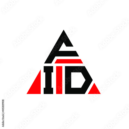 FID triangle letter logo design with triangle shape. FID triangle logo design monogram. FID triangle vector logo template with red color. FID triangular logo Simple, Elegant, and Luxurious Logo. FID 