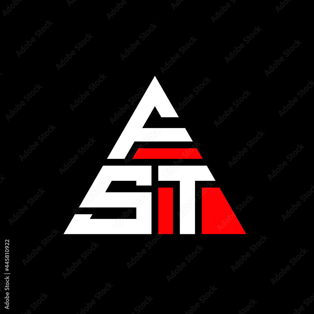 FST triangle letter logo design with triangle shape. FST triangle logo ...
