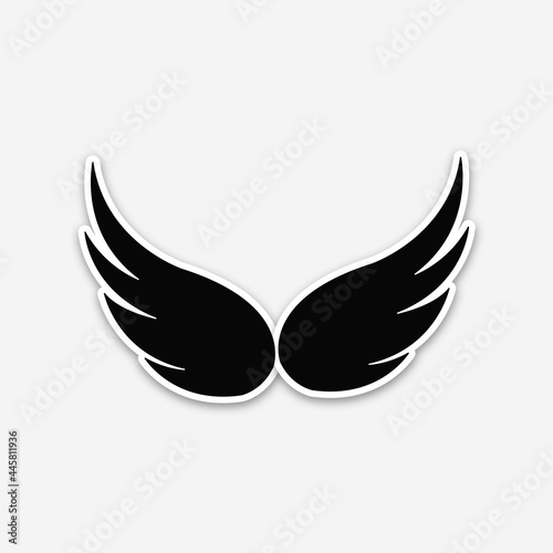 Wing logo symbol  ilustration on white