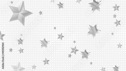 Grey metallic stars abstract background