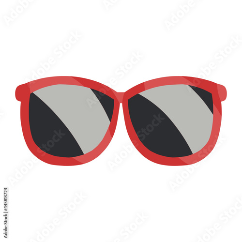 beach glasses in summer color illustration