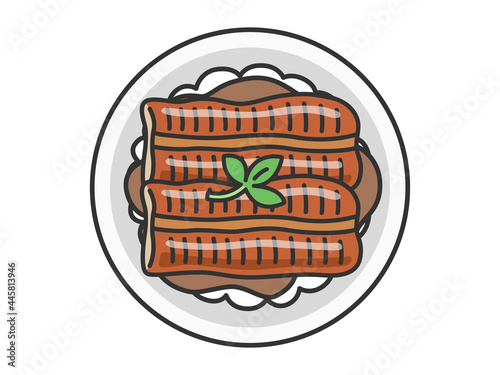 うなぎ丼のイラスト