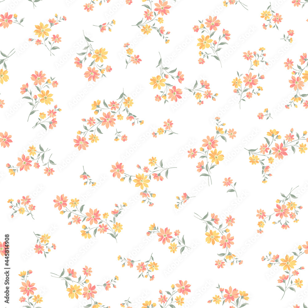 Seamless and beautiful flower illustration pattern, Seamless and beautiful flower illustration pattern,