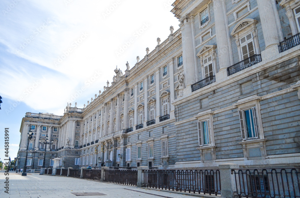 View of the royal palace of Madrid