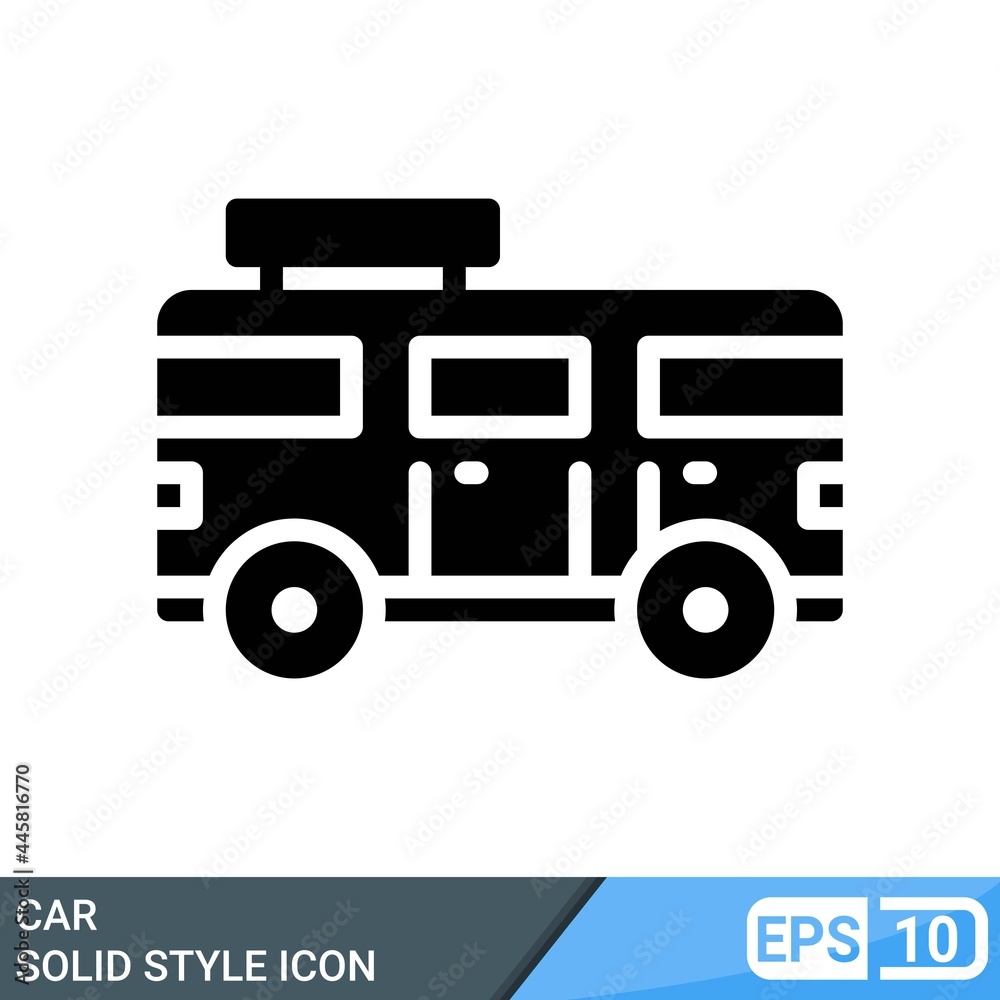 car icon solid style illustration isolated on white background. EPS 10 car icon solid style illustration isolated on white background. EPS 10