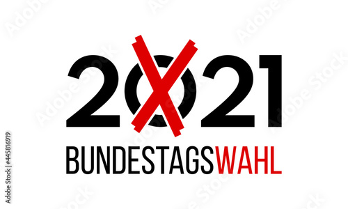 bundestagswahl 2021 - german federal elections, flat vector banner or poster