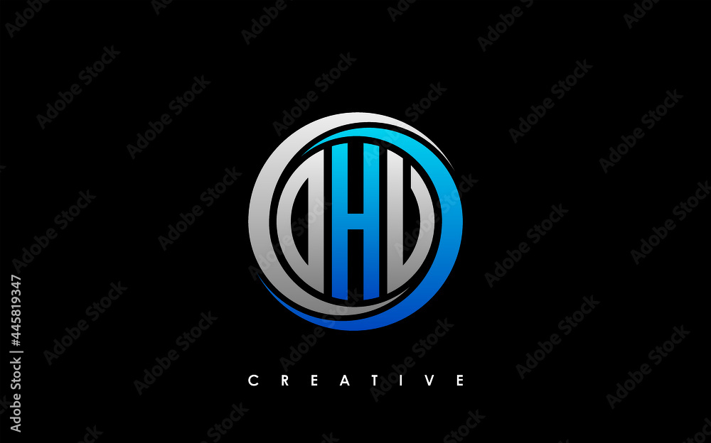 OHV Letter Initial Logo Design Template Vector Illustration