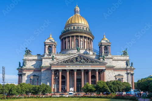 View of the Issakievsky Cathedral on a sunny June day, Saint Petersburg