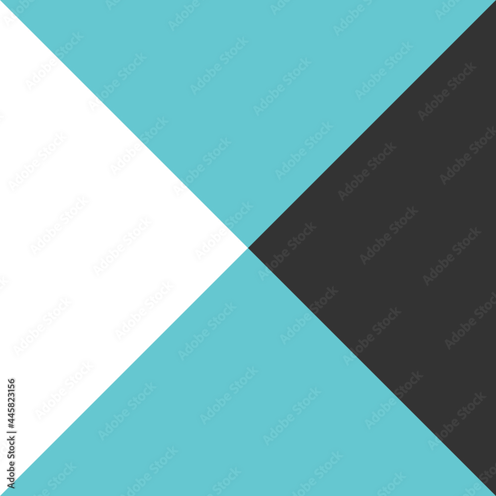 Two opposite sides, white triangle vs black. Conflict, difference, struggle, opposition, confrontation and maximalism concept. Flat design. EPS 8 vector illustration, no transparency, no gradients