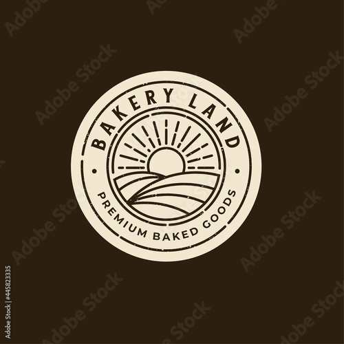 Print emblemIllustration retro Emblem logo for food or bakery food or bakery