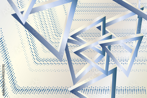 geometric abstract background. metal triangles. 