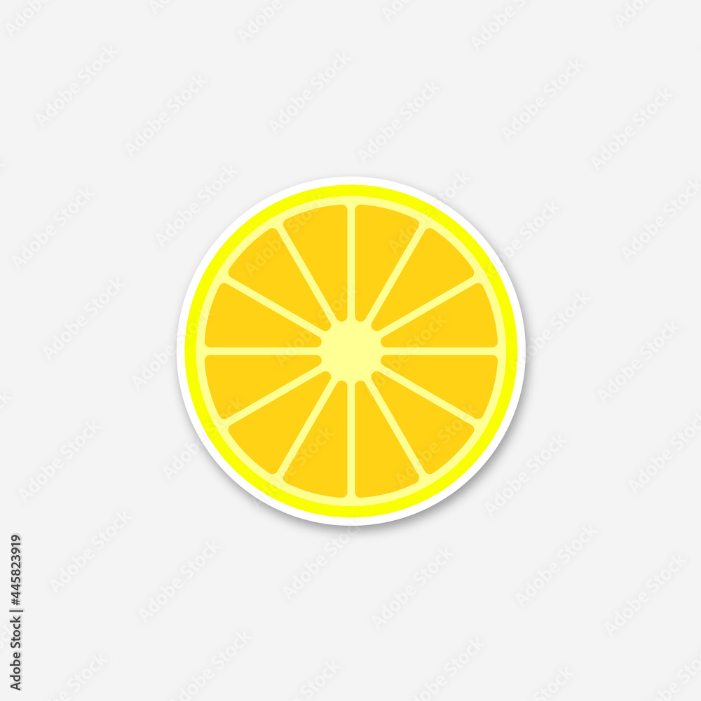 sliced lemon isolated on white background. sliced lemon isolated on white background.
