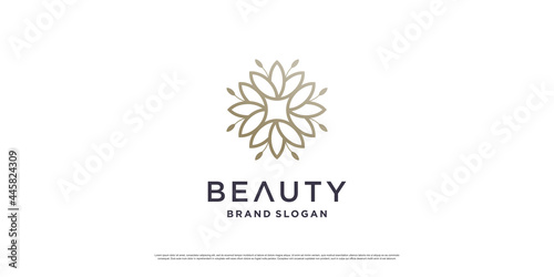 Fototapeta Naklejka Na Ścianę i Meble -  Beauty logo design with minimalist line concept Premium Vector part 4