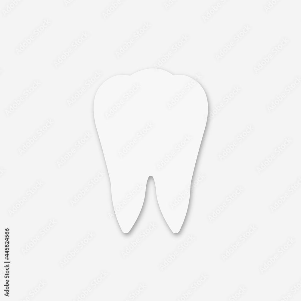 Teeth medical check patch. Tooth isolated illustration Teeth medical check patch. Tooth isolated illustration
