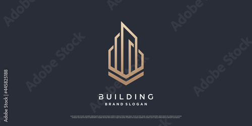 Building logo template with modern unique concept Premium Vector part 3