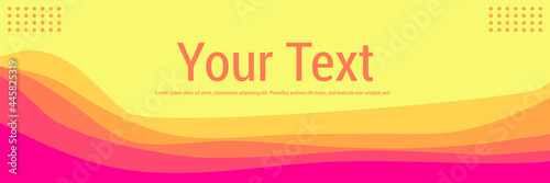 colorful creative banner template wave pattern vector for web banner, blog banner, and business card template