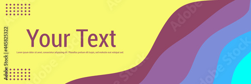 colorful creative banner template wave pattern vector for web banner, blog banner, and business card template
